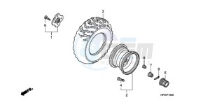 TRX420FPMA U / PS 4WD drawing REAR WHEEL