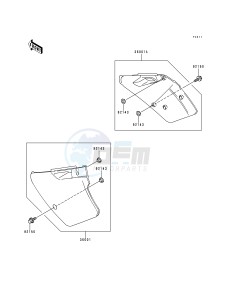 KX 250 K [KX250] (K3) [KX250] drawing SIDE COVERS