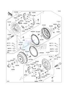 KAF 620 P [MULE 4000] (P9F-PAF) PAF drawing FRONT HUBS_BRAKES