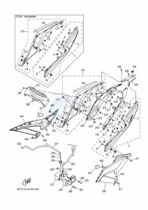 YZF250-A (B1X1) drawing SIDE COVER