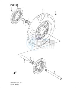 VLR1800 drawing FRONT WHEEL (VLR1800L1 E19)