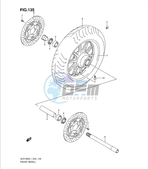 FRONT WHEEL (VLR1800L1 E19)