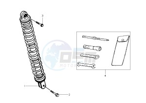 CINDERELLA - 100 cc drawing REAR SUSPENSION