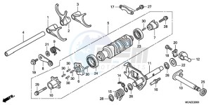 GL18009 NZ / AB NAV - (NZ / AB NAV) drawing GEARSHIFT DRUM/SHIFT FORK