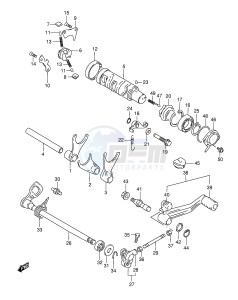 GSX600F (E2) Katana drawing GEAR SHIFTING