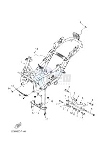 YPR125RA XMAX 125 ABS EVOLIS 125 ABS (2DMH 2DMH) drawing FRAME