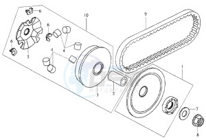 DD50 FIX 25 KMH E2 drawing CLUTCH / V-SNAAR