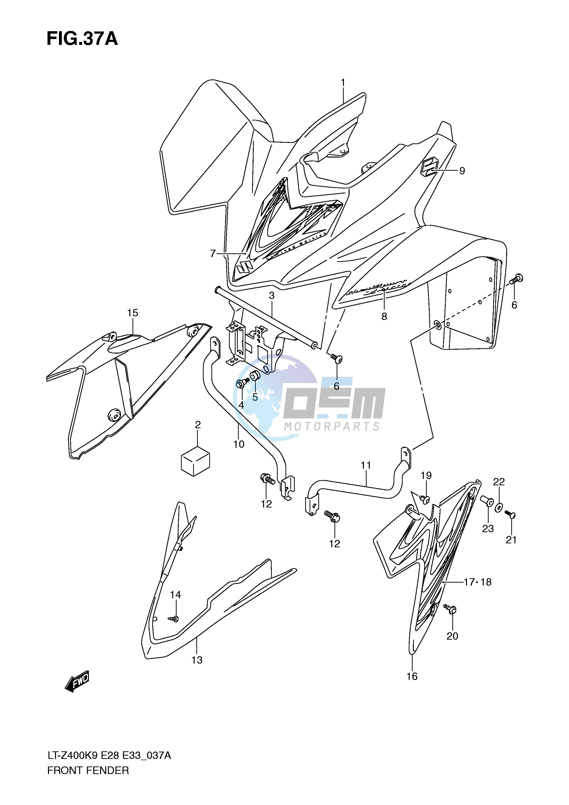 FRONT FENDER (LT-Z400ZK9)