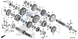 VFR1200X Europe Direct - (ED) drawing TRANSMISSION (VFR1200X/XA/XL)