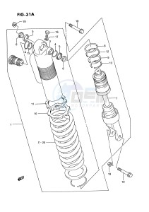 RM125 (E2) drawing SHOCK ABSORBER (MODEL P)