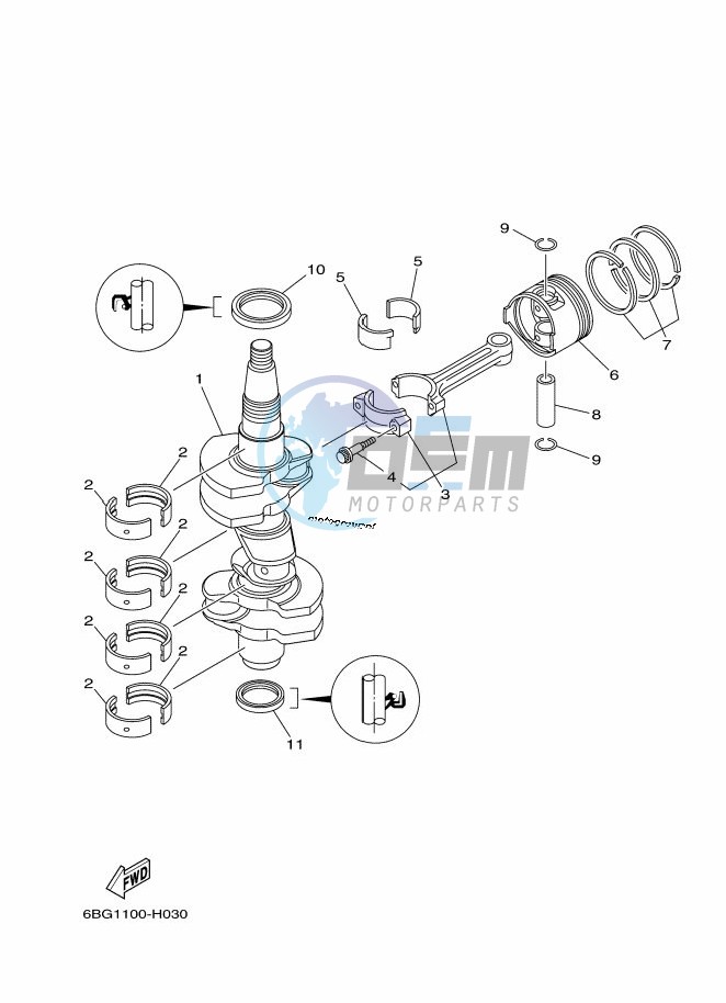 CRANKSHAFT--PISTON