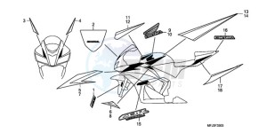 CBR600RA9 BR / ABS MME - (BR / ABS MME) drawing MARK/STRIPE (6)