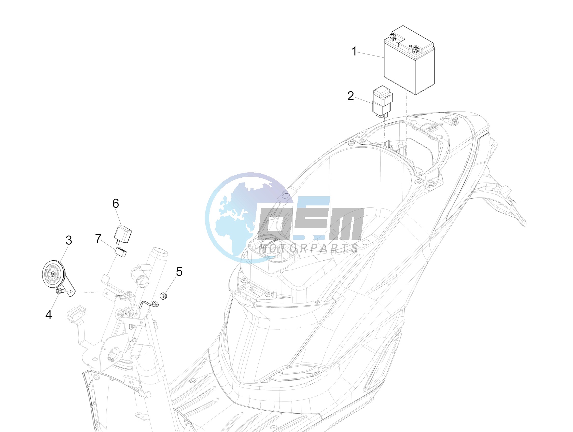 Remote control switches - Battery - Horn