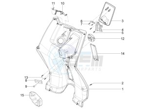 Typhoon 50 4T 4V E2 (NAFTA) drawing Front glove-box - Knee-guard panel