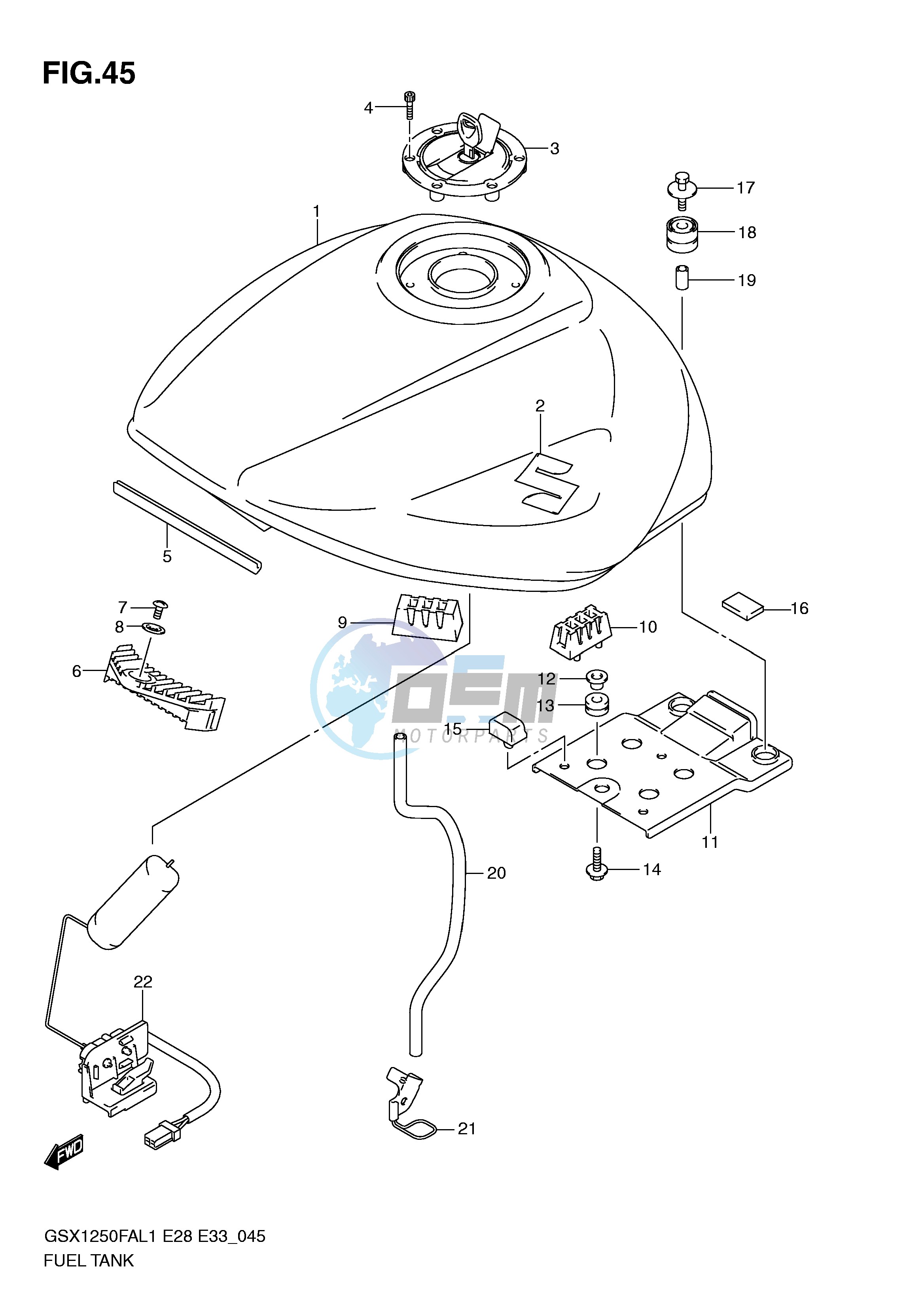 FUEL TANK (GSX1250FAL1 E33)