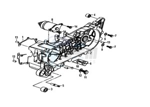 CROX 50 45KMH (L8 L9) EU EURO4 drawing CRANKCASE COVER LINKS