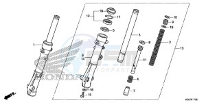 WW125EX2F PCX125 - WW125 UK - (E) drawing FRONT FORK