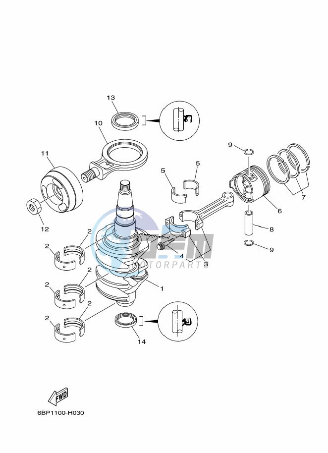 CRANKSHAFT--PISTON