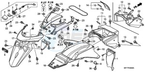 XL700V9 France - (F / CMF SPC) drawing REAR FENDER