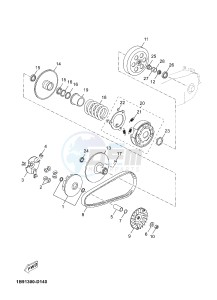 YPR125R XMAX 125 EVOLIS 125 (2DM8) drawing CLUTCH