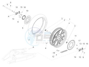 RS 125 Replica E4 ABS (EMEA) drawing Rear wheel