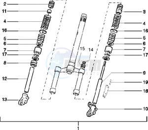 Typhoon 125 drawing Steering column