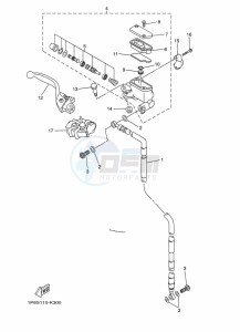 YZ250 (BCR6) drawing FRONT MASTER CYLINDER