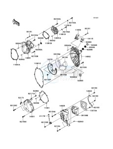 NINJA ZX-6R ZX600RBF FR GB XX (EU ME A(FRICA) drawing Engine Cover(s)