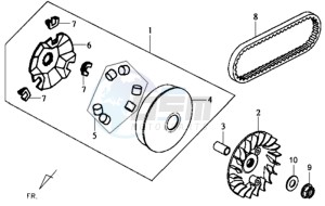 JOYRIDE 125 drawing CLUTCH / V BELT