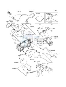 ZX636 C [NINJA ZX-6R] (C6F) D6F drawing COWLING