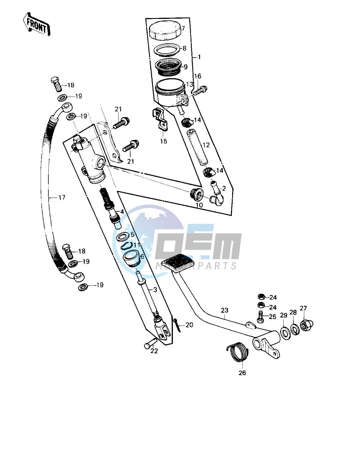 REAR MASTER CYLINDER_BRAKE PEDAL -- KZ1000-B4- -