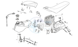 RCR 50 (CH, SC) drawing Tank - Air box - Saddle