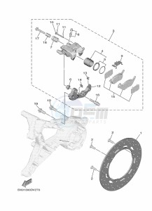 MWD300 TRICITY 300 (BED8) drawing REAR BRAKE CALIPER