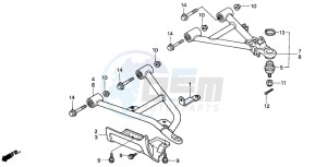 TRX350FM RANCHER 4X4 drawing FRONT ARM (2)