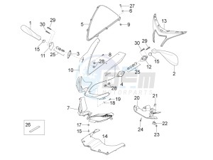 RS 50 RS4 50 2T E4 (APAC, EMEA) drawing Front fairing