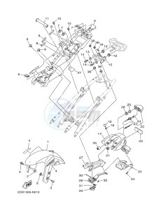 MT09A MT-09 STREET RALLY ABS 900 (2DRJ 2DRK) drawing FENDER