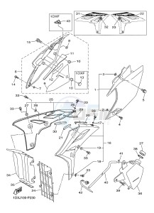 WR450F (1DXJ 1DXF 1DXH 1DXG) drawing SIDE COVER