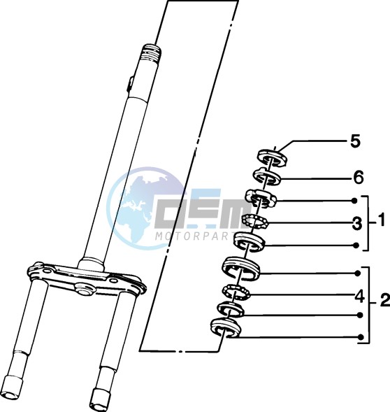 Steering bearing ball tracks