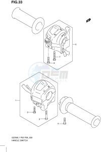 GZ250 (P3) drawing HANDLE SWITCH