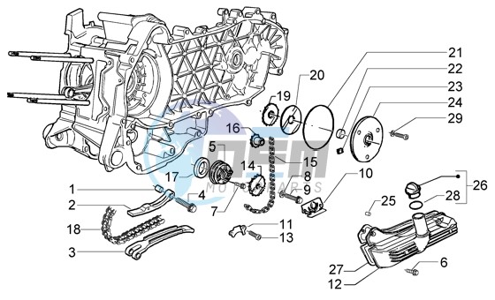 Pump group-oil pan