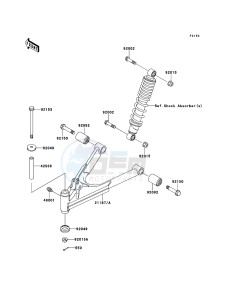 KLF250 KLF250-A3 EU GB drawing Front Suspension