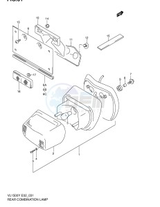 VL1500 (E2) drawing REAR COMBINATION LAMP