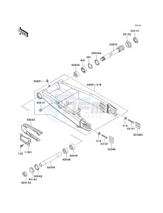 ZX 1200 B [NINJA ZX-12R] (B1-B4) [NINJA ZX-12R] drawing SWINGARM