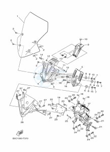 TRACER 900 MTT850 (B5CC) drawing WINDSHIELD