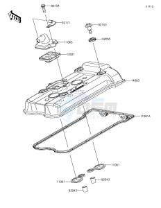 Z650 ER650HHF XX (EU ME A(FRICA) drawing Cylinder Head Cover