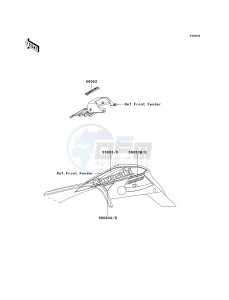 KSF 250 A [MOJAVE 250] (A10-A14) [MOJAVE 250] drawing DECALS-- KSF250-A14- -