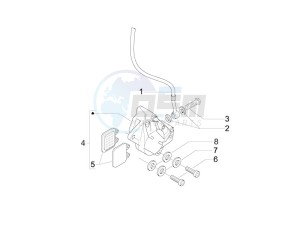 Liberty 125 4t 3v ie e3 (Vietnam ) Vietnam drawing Brakes hose  - Calipers