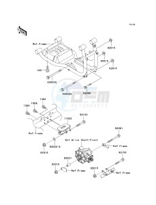 KAF 620 H [MULE 3010 4X4 HARDWOODS GREEN HD] (H6F-H8F) H6F drawing ENGINE MOUNT