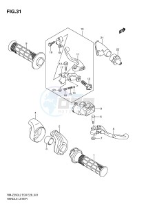 RM-Z250 (E03) drawing HANDLE LEVER