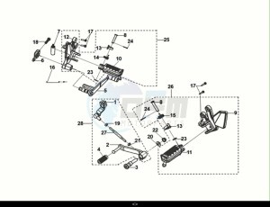 NH-T 200I (MG20BW-EU) (E5) (M1) drawing GEAR CHANGE PEDAL - KICK STARTER ARM